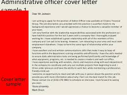 Simple application letter sample for any vacant position. Administrative Officer Cover Letter