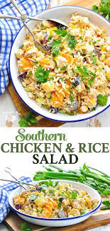 Southern Chicken And Rice Salad Recipe Summer Recipes Dinner Easy Summer Dinners Rice Salad
