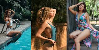 I understand that a municipal swimming pool is more of a public location (place) than your friend's swimming pool in his backyard and that is why the preposition at is more suitable there. The European Market Potential For Swimwear Cbi