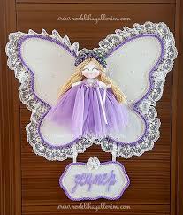 Leylak Melek Kanatli Kiz Bebek Kapi Susu Diy And Crafts Crafts Baby Shower