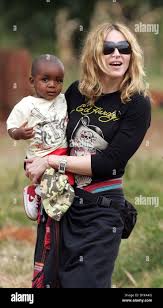 Madonna and baby David pay a visit to the 'Home of Hope' orphanage in the  district of Mchinji Mchinji, Malawi