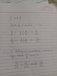 One of them will be between 4 and 6. Find Three Rational Numbers Between 2 5 And 3 4 Brainly In