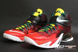 He's also wearing our authenticated shirt, infrared colorway. Nike Zoom Lebron Soldier 8 Christmas Sneakernews Com