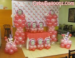 Shown here for the entrance to a christening leading guests into the party! Baby Girl Christening Balloon Decoration At Merillas Resto Cebu Balloons And Party Supplies