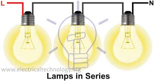 Assuming the lights are designed to operate at the same (line) voltage, you connect the two (or more) lights in parallel with each other, and in series run wiring to all the lights in series. How To Wire Lights In Series Basic Electrical Wiring Installation