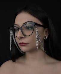 Handcrafted Byzantine Chainmail Glasses Chain: Aluminum Metalwork