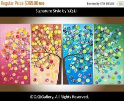 Christmas Sale Art Painting Abstract Painting Impasto Landscape Painting Four Seasons Canvas Art Quot 365 Da Seasons Art Tree Painting Large Abstract Painting