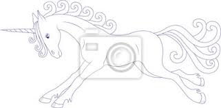 Prancing Fee Einhorn Malvorlage Seite Fototapete Fototapeten Schnelles Pferd Erfunden Einhorn Myloview De