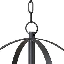 The light hangs from a chain allowing you to adjust it to the perfect height for your application. Sunjoy Spherical Outdoor Chandelier With 4 Battery Powered Led Candles Black D203015600 Rona