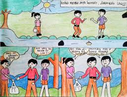 Pahami pentingnya pelestarian lingkungan dengan menyimak puisi tentang alam dengan berbagai pesonanya. Gambar Komik Lingkungan Hijau Udaraku Bersih Komicbox