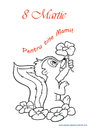 Articole din fise de colorat scrise de elicri1. Planse De Colorat De Ziua Mamei 8 Martie