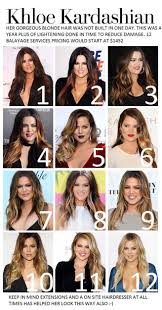 Different Stages Of Khloe Kardashian S Hair Dark To Light Hair Kardashian Hair Khloe Kardashian Hair