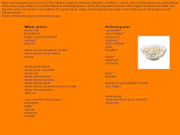 It is a small pasta made from coarsely ground semolina (durum wheat). What Foods Are In The Grain Group Ppt Video Online Download