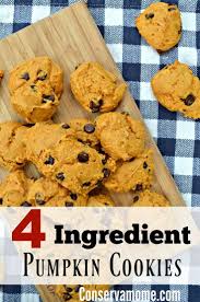 4 Ingredient Pumpkin Cookies Recipe Pumpkin Cookies Healthy Cookie Recipes 4 Ingredient Cookies