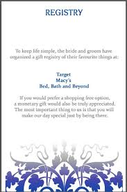 Pin By Julie Molsom On C R E A T E Can Really En Vent Awesome Themed Events Gift Registry Wording Gift Registry Cards Wedding Registry Wording