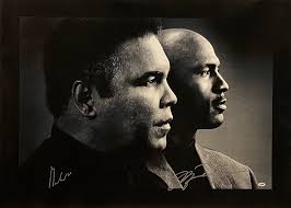 MUHAMMAD ALI AND MICHAEL JORDAN SIGNED PHOTOGRAPH
