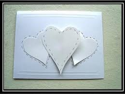Card Making 3 Hearts Valentines Day Card Paper Crafts