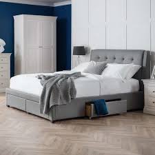 Moreover, this kind of bed will provide a touch of modernity to those who want to bring a little change to their bedrooms. Julian Bowen Grey King Size Bed Frame With Pull Out Storage Drawers Fullerton Furniture123