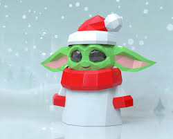 Baby Yoda Papercraft Baby Yoda Mandalorian Star Wars The Child Christmas Yoda Christmas Decor Paper Craft Diy Craft Gift With Images Paper Crafts Yoda Diy Crafts