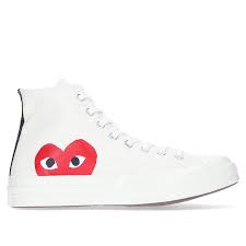 Comme Des Garcons Play X Converse Chuck Taylor 1970s Hi Beige Comme Des Garcons Play X Chuck Taylor All Star 1970s Hi In 2020 Chuck Taylors Chuck Taylor All Star Chucks Converse