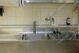 large stainless steel sink of