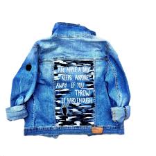 Black And Blue Split Denim Jacket Throwing Apples Denim Jacket Girls With Images Denim Jacket Diy Denim Jacket Jackets