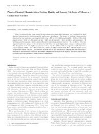 It is already designed to cook brown rice correctly, so all you need to do is use the rice cooker instructions for brown rice. Pdf Physicochemical Characteristics Cooking Quality And Sensory Attributes Of Microwave Cooked Rice Varieties