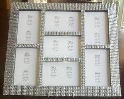 Wedding Bling Diamond Rhinestone Seating Chart Frame Table