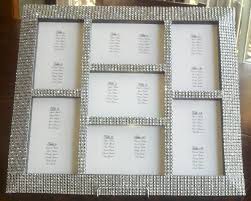 wedding bling diamond rhinestone seating chart frame table