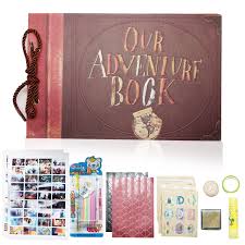 Handmade wedding albums made of rich italian leather, japanese book cloth and decorative papers to reflect each couple's personal taste. Agent T Our Adventure Book Scrapbook Handmade Pixar Up Photo Album Wedding Guest Book Home Kitchen Home Accessories Cate Org