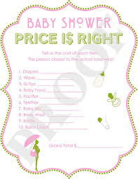 However, these files are for personal use not crazy about these particular baby shower games? Instant Download Printable Baby Shower Price Is Right Game Pdf File Baby Shower Printables Baby Shower Games Baby Shower