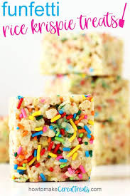 Funfetti Rice Krispie Treats Howtomakecerealtreats Com Video Recipe Crispy Treats Rice Krispie Treats Krispie Treats Recipe