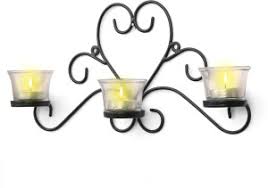 Gold pineapple wax led candles in glass holders with timer. Collectible India Iron Black Wall Sconce Candle Holder Tea Light Wall Hanging Holders Three Glass Cups Party Decoration For Home Corporate Gifts For Office Iron 1 Cup Tealight Holder Best Price In