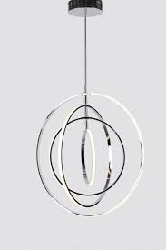 Four Chrome Ring Orb Led Light Fixture English Country Home