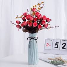 hoatai ceramic华达泰陶瓷现代简约仿真花 客厅餐桌装饰品摆件 值品 decor home decor vase
