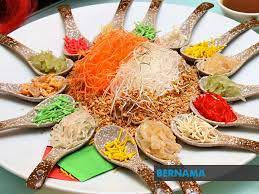 Makanan tradisional tahun baru cina. Bernama Tuah Yee Sang Pada Tahun Baru Cina