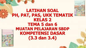 Soal tema 4 kelas 4 (sbdp) i. Kelas 2 Tematik Tema 5 Dan 6 Latihan Soal Ph Pts Pas Pa Sbdp Kd 3 3 3 4 Youtube