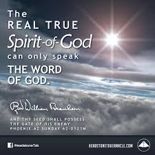 The Real True Spirit Of God Can Only Speak The Word Of God Image Quote From And Thy Seed Shall Possess The Gate Of Word Of God Spirit Of Truth Message