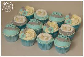 Baby Shower Cupcakes It S A Boy Blue And Grey Cupcakes Edible Baby Cloud Baby Shower Cupcakes Shower Cupcakes Mini Cupcakes