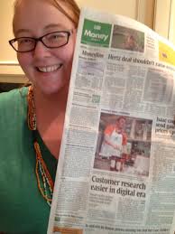 Sarah Our Office Asst Holding Today S Usa Today Money Section Cover Story Usa Today Money Cover