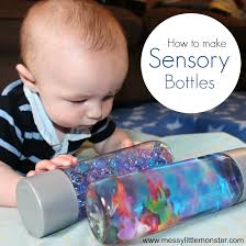 Grab a tub and fill it with water and have fun with these water activities for toddlers today! Making Sensory Bottles For Babies Ocean In A Bottle Themed Play Messy Little Monster