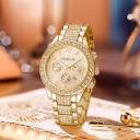 Amazon.com: Unisex Diamond Watches Luxury Men and Women Calendar ...