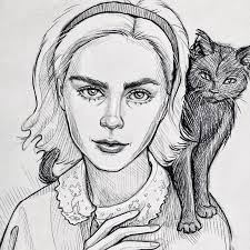 Who's watching the 3rd season? 🌟😈✨ @sabrinanetflix . . . . .  #chillingadventuresofsabrina #sabrinaspellman #kiernanshipka #sketch…