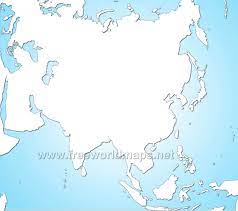 Located primarily in the eastern and northern hemispheres, the asian continent covers 8.6% of the earth's total surface area. Asia Blank Map