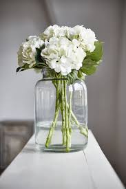 Large Glass Jars Perfect For Displaying Beautiful Hydrangeas Available At Just So Glass Vase Decor Large Glass Vase Decorated Jars