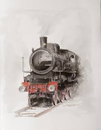 Francesco Capello Watercolor Train Art Watercolor Art Watercolour Inspiration