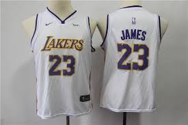 New los angeles lakers lebron james jersey #23 basketball jersey embroidery 2018. Nike Nba Los Angeles Lakers 23 Lebron James White Youth Jersey
