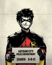 Only 3 available and it's in 5 people's carts. Gotham Mugshot Robin By Rajomu On Deviantart Gotham Comic Character Mug Shots