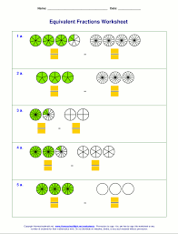 free equivalent fractions worksheets with visual models