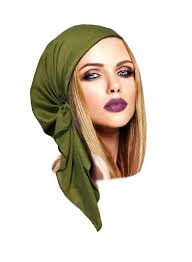 Fern green non slip headscarf